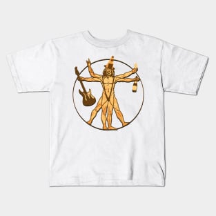 Party vitruvian man Kids T-Shirt